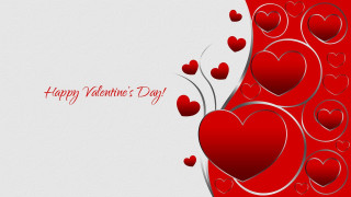 Valentine hearts digital romantic ribbon - a valentines day card free wallpaper