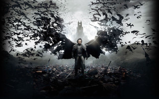 Man bats forest castle dark - huge free wallpaper