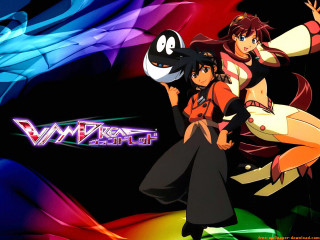 Anime couple colorful background black 2 - a colorful background free wallpaper