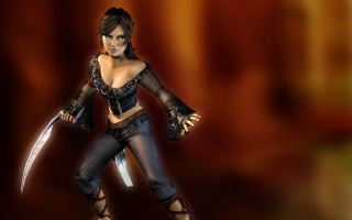 Woman costume knife blade hand - a woman in a costume holding free wallpaper