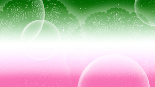 Pink green bubbles stars sky - chiho aoshima free wallpaper for desktop