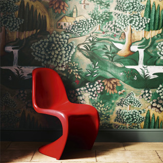 Red chair wall painting red - front of a wall free wallpaper
