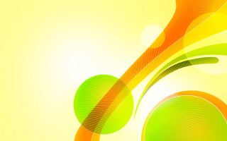 Yellow green abstract background circles - a green ball free wallpaper