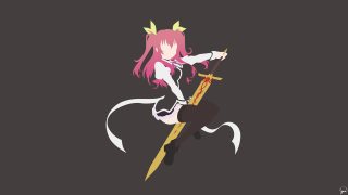 Girl pink hair holding sword - a sword and a sword free wallpaper