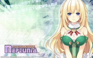 Anime character long blonde hair 3 - a green ribbon free wallpaper