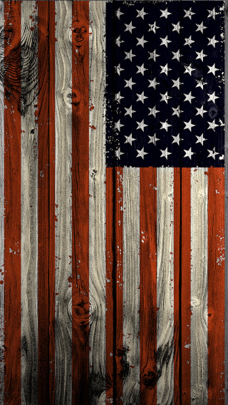 Wooden american flag grungy background 2 - faded free wallpaper for mobile