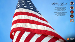 American flag blue sky quote - a large american flag free wallpaper