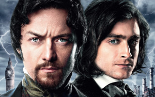 Movie poster men suits clock - dark shadow free wallpaper