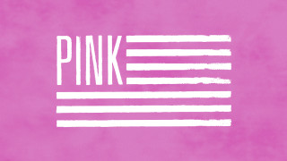 Pink background white line word - the middle of the image free wallpaper