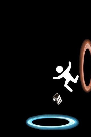 Jumping kite ring black background - expressive free wallpaper for mobile