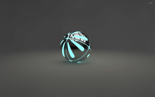 Basketball blue glow black background - a blue glow free wallpaper