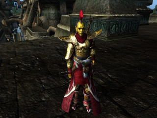 Man armor courtyard statue red - a red bird free wallpaper for desktop