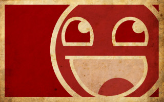 Red white smiley side background - a smiley face free wallpaper