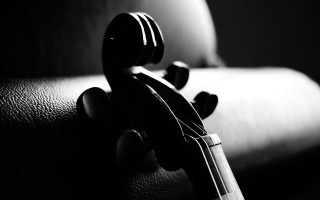 Violin leather chair dark room - a violin free wallpaper for desktop