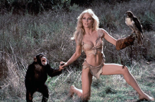 Woman bikini bird monkey field - arnie swekel free wallpaper