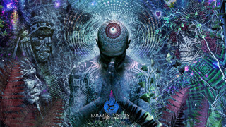 Man surrounded people plants flowers - visionary free wallpaper