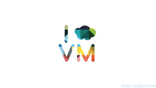 Colorful logo vm head image - free minimalism wallpaper