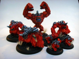 Toy figures red black mecha - grotesque free wallpaper