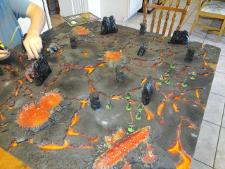 Man playing game fire hands - concrete art free wallpaper