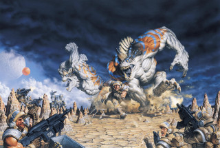 Man gun giant creature small - a giant creature free wallpaper