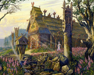 House woods woman man fantasy - donato giancola free wallpaper for desktop