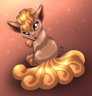 Cartoon cat golden dress hairdo - its head free wallpaper for tablet