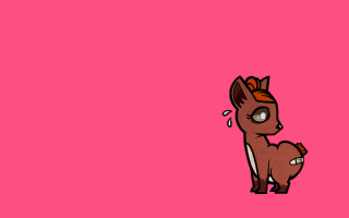 Little deer sad cartoon face - sad free wallpaper for desktop