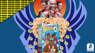 Cereal box man pointing poster - professional digital art free wallpaper