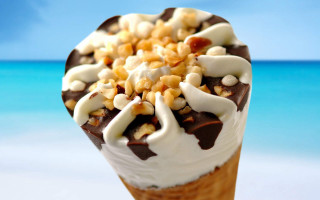 Ice cream cone chocolate marshmallows - coppo di marcovaldo free wallpaper