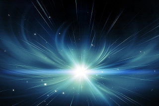 Blue star burst black background 6 - white star free wallpaper