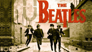 Beatles movie poster three men - a brick wall in the background free wallpaper for desktop