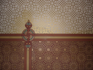 Art nouveau clock honeycomb tiles - art nouveau free wallpaper