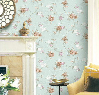 Living room fireplace flower wallpaper - a chair free wallpaper for tablet