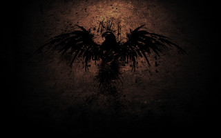 Bird large wings dark background - dark art free wallpaper
