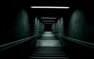 Long stairway dark room ceiling - the top of it free wallpaper