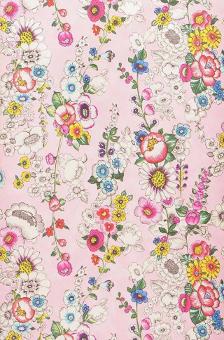 Pink floral print fabric white - floral free wallpaper for mobile