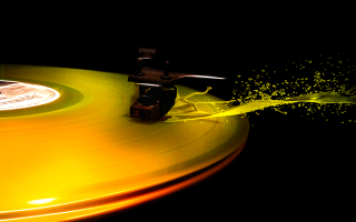 Yellow record player funk art - christopher williams free wallpaper for desktop