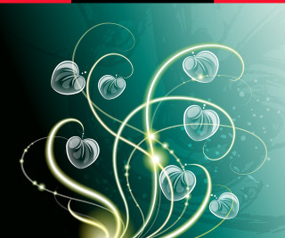 Green yellow abstract swirls bubbles - abstract background free wallpaper