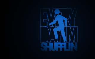 Blue silhouette man hat every - funk art free wallpaper for desktop