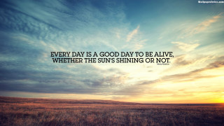 Sunset quote sunshine field blue 3 - morning free wallpaper