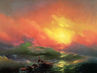 Boat sunset water painting foreground 2 - thomas kindkade free wallpaper