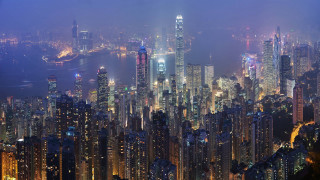City night lights buildings fog - adrian zingg free wallpaper for desktop
