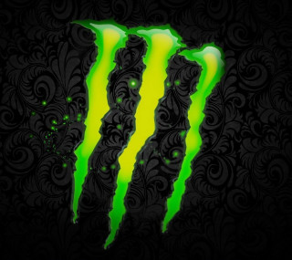 Monster logo black background green 4 - a monster logo free wallpaper