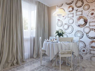 Dining room table chairs plates - room free wallpaper