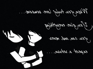 Couple hugging dark quote above - a quote above them free wallpaper for desktop
