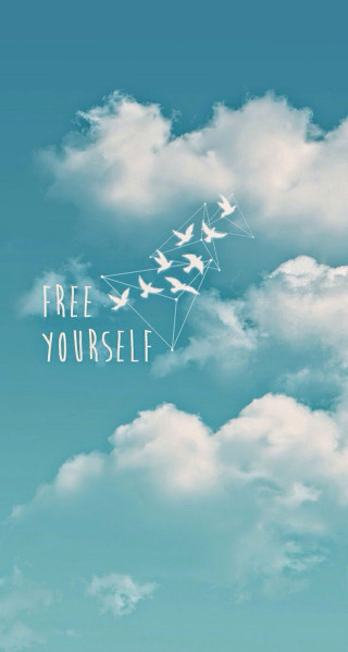 Sky birds flying free yourself - free aesthetic wallpaper