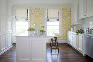 Kitchen center island window blinds - diffuse lighting free wallpaper