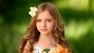 Young girl flower hair bouquet - elinor proby adams free wallpaper