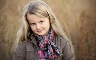 Young girl scarf pose field - caroline lucy scott free wallpaper