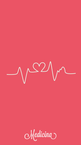 Red background white heart heartbeat - free hearts wallpaper for mobile